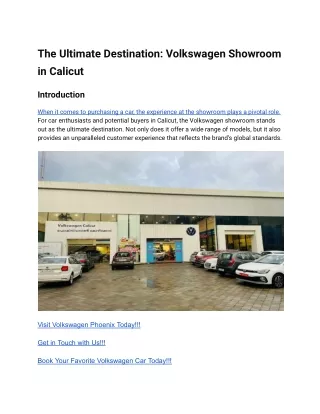 The Ultimate Destination_ Volkswagen Showroom in Calicut