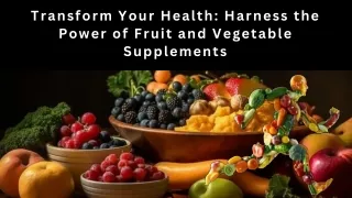 Boost Your Nutrition with Simply Nature's Promise Fruit and Vegetable Supplement