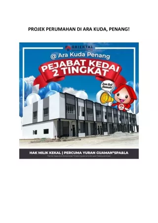 PROJEK PERUMAHAN DI ARA KUDA, PENANG