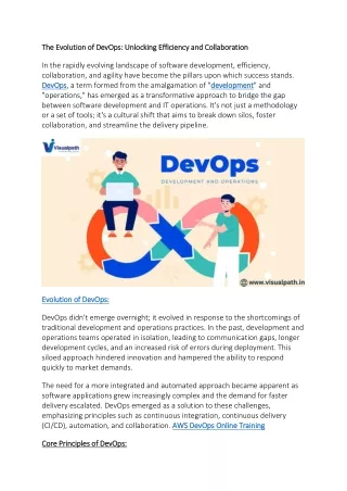 DevOps Training Institute in Ameerpet | DevOps Online Training