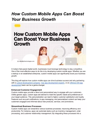 How Custom Mobile Apps Can Boost Your Business Growth