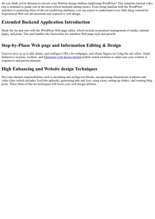 Ten Necessary Wordpress Enhancing Training for Site Style
