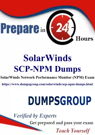 How Effective Are SCP-NPM Dumps PDF for Passing the SolarWinds SCP-NPM Exam?