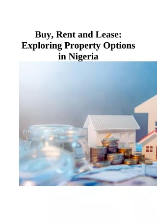 Buy, Rent and Lease Exploring Property Options in Nigeria