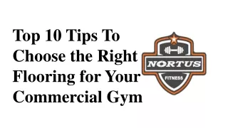 top 10 tips to choose the right flooring for your commercial gym