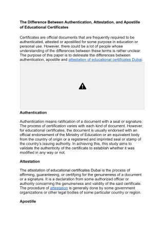 The Difference Between Authentication, Attestation, and Apostille of Educational Certificates.docx