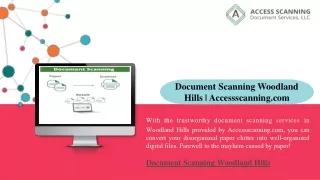 Document Scanning Woodland Hills Accessscanning.com