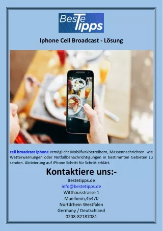 Iphone Cell Broadcast - Lösung