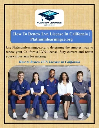 How To Renew Lvn License In California Platinumlearningce.org