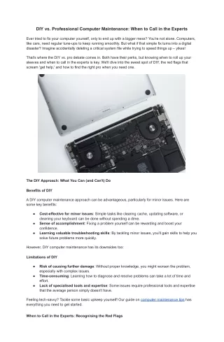 DIY vs. Professional Computer Maintenance_ When to Call in the Experts