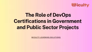 The Role of DevOps Certifications in Government and Public Sector Projects