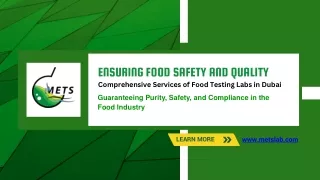 Comprehensive Services of Food Testing Labs in Dubai