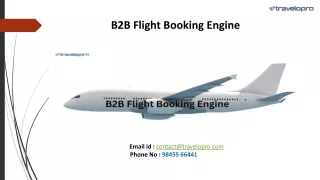 B2B Flight Booking Engine