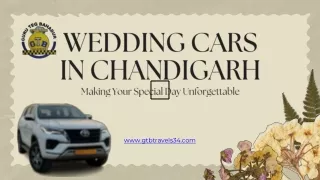 Exquisite Wedding Car Services in Chandigarh