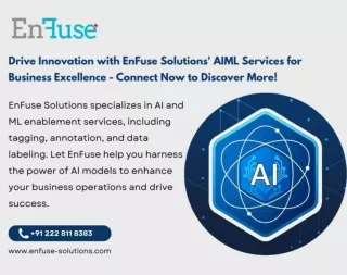 Drive Innovation with EnFuse Solutions' AIML Services for Business Excellence