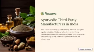 Ayurvedic Third Party Manufacturers in India