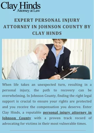 Expert Personal Injury Attorney in Johnson County by Clay Hinds