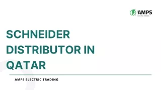 Schneider Distributor in Qatar | AMPS Electric Trading WLL