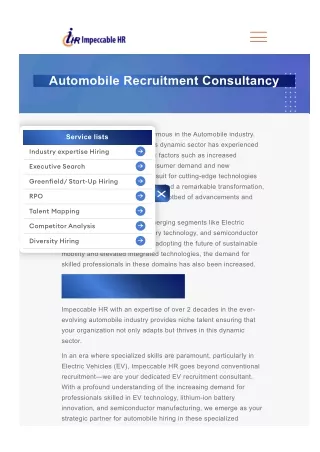 Transform Your Career with Top Automobile Recruitment Consultancy Services
