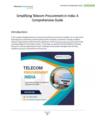 Telecom Procurement India