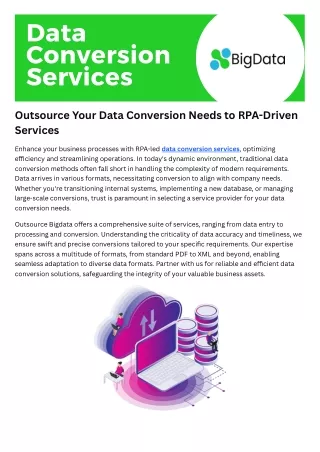 Exploring the World of Data Conversion Companies