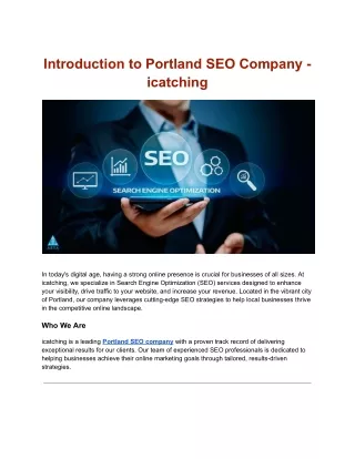 Premier Portland SEO Company for Your Business Success
