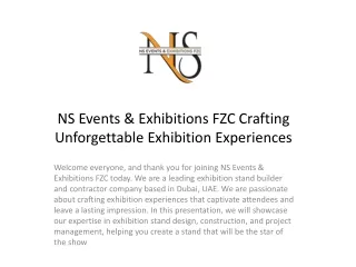 NS Events & Exhibitions FZC Crafting Unforgettable Exhibition Experiences