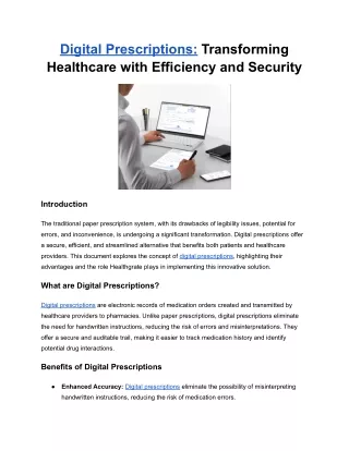 Digital Prescriptions_ Transforming Healthcare with Efficiency and Security