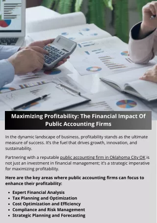 Maximizing Profitability: The Financial Impact Of Public Accounting Firms