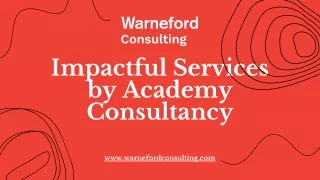 Impactful Services by Academy Consultancy