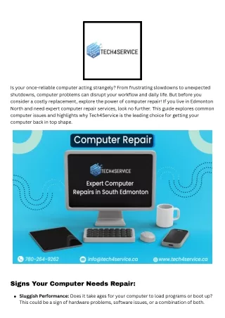 Computer Repair Services Edmonton North