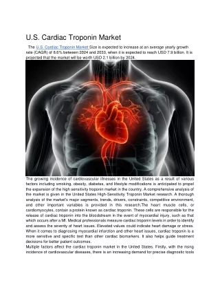 U.S. Cardiac Troponin Market