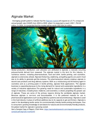 Alginate Market