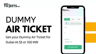 Dummy Ticket to Dubai