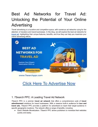 Travel Ad  | Best Travel Agency Ads | Travel Advertising