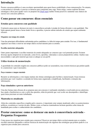 Prestar concursos: como se destacar em meio à concorrência acirrada