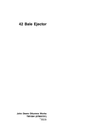 John Deere 42 Bale Ejector Service Repair Manual (tm1584)