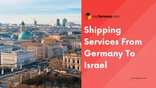 Shipping Services From Germany To Israel