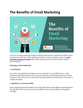 The Benefits of Email Marketing