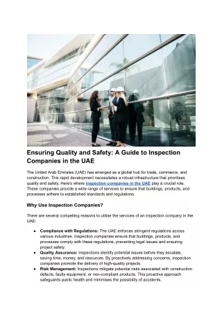 Ensuring Quality and Safety_ A Guide to Inspection Companies in the UAE