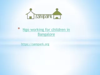 Ngo working for children in Bangalore