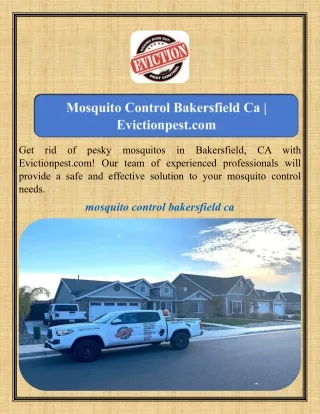 Mosquito Control Bakersfield Ca Evictionpest.com