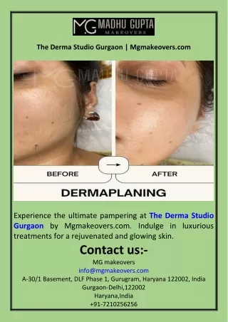 The Derma Studio Gurgaon  Mgmakeovers.com