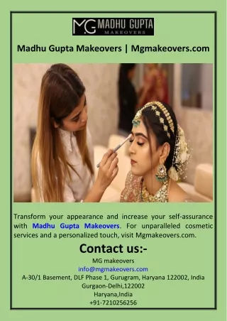 Madhu Gupta Makeovers  Mgmakeovers.com