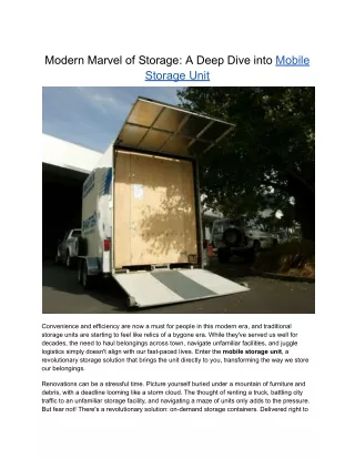 Modern Marvel of Storage_ A Deep Dive into Mobile Storage Units