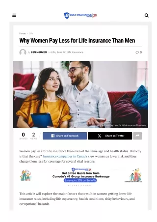 How Risk Profiles Explain Women's Lower Insurance Costs