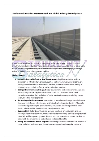 Outdoor Noise Barriers Market