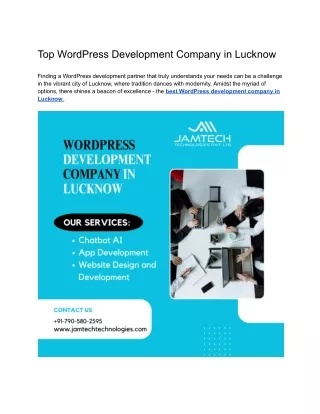 Top WordPress Development Company in Lucknow