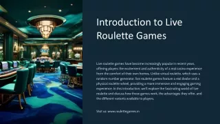 Live Roulette Games: Experience the Thrill of the Casino from Home