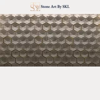 Hexagonal Pattern Wall Cladding - Decorative Wall Cladding | Stone Art by SKL